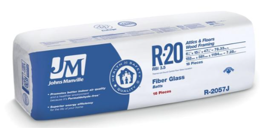 R20 Batt Insulation 15x47x5.5" (BLUE BAG) R2057J 78.33 sq.ft/bag
