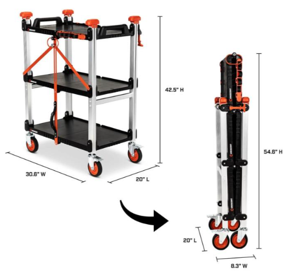 Crescent Siterunner Folding Jobsite Cart 300lb