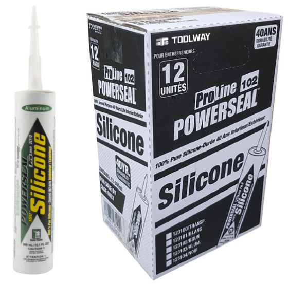 Proline 104 General Purpose 100% Silicone Sealant 300ml Aluminum