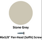 Soffit Screws - Stone Grey
