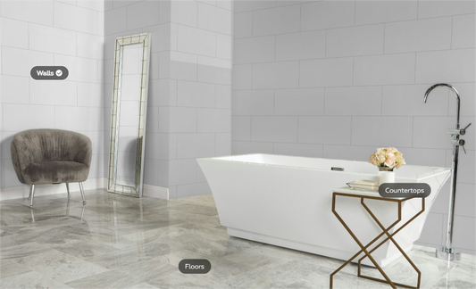 Daltile Composition Gesso 12 x 24 Glossy