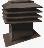 Brown Metal Roofing Vent 12 x 12 x 20