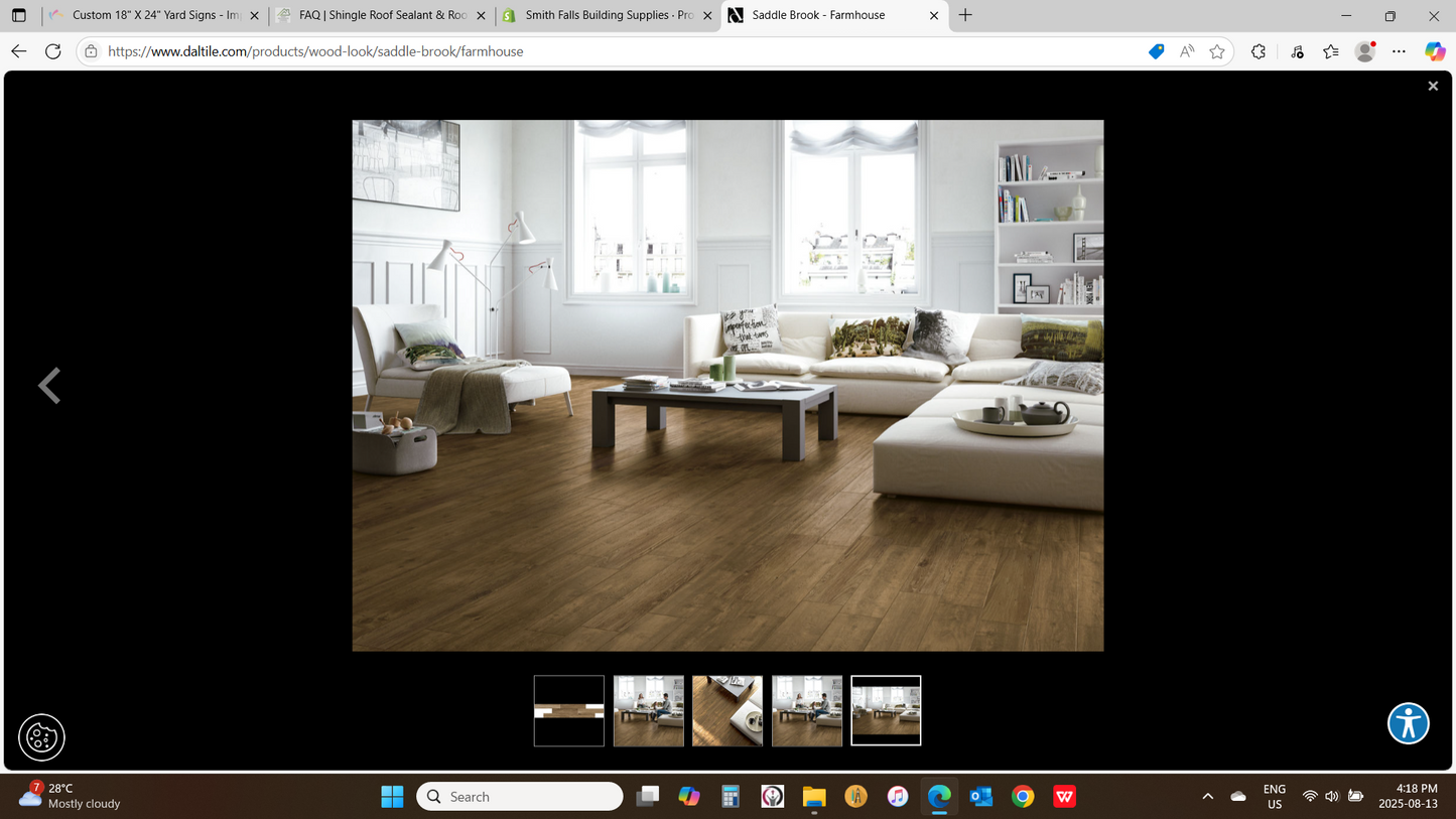 Daltile -Saddle Brook Farmhouse 6 x 36 Matte