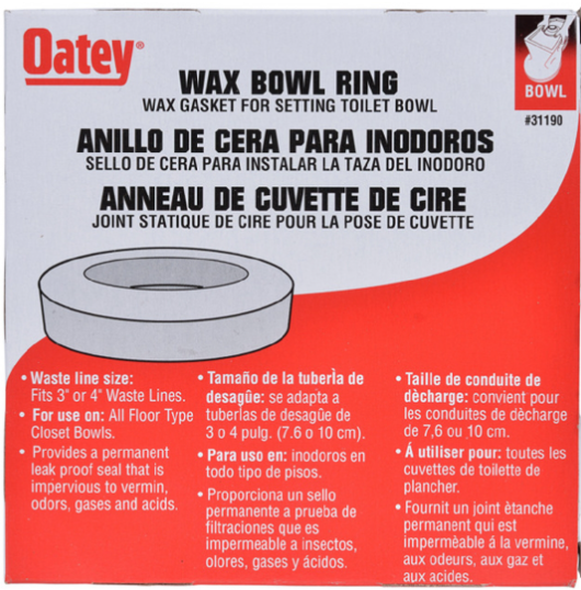 Wax Toilet Bowl Ring