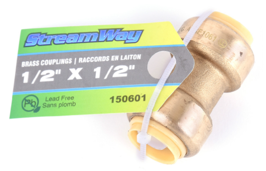 Straight Coupling Lead Free 1/2" x 1/2"