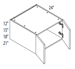 Golden Cabinetry Wall Cabinet Walnut W362124