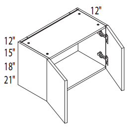 Golden Cabinetry Wall Cabinet Walnut W3021