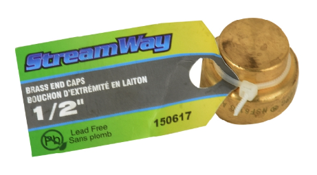 Shark Bite Push Fit End Cap 1/2" Lead Free