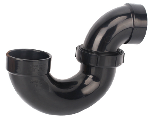ABS P-Trap 1 1/2" Less Cleanout with Union