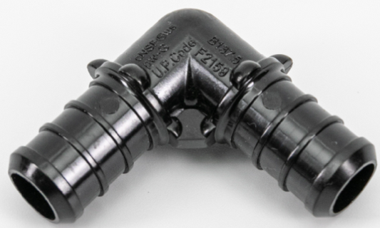 Pex Poly 90 Degree 1/2" Black