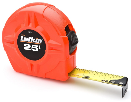 Luftkin Tape Measure 25ft x 1in L Series Orange