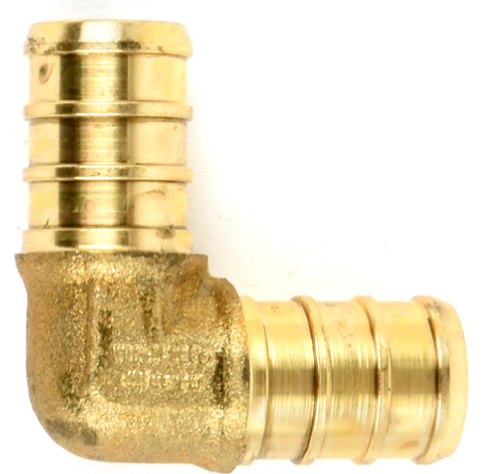 Pex Brass 90 Elbow 1/2" x 1/2"