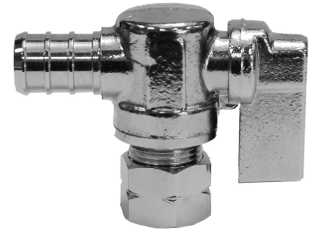 Pex 1/4 Turn Straight Top Valve 1/2" x 1/2"