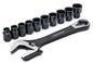 Crescent 11PC Pass-Thru x6 (TM) Black Oxide Adjustable Wrench and Spline Socket Set