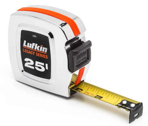 Lufkin Tape Measure 25ft x  1in Classic Chrome