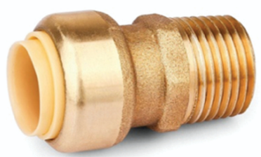 MNPT Straight Push Coupling 1/2" x 1/2"