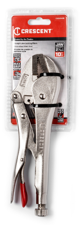 Crescent Straight Jaw Locking Pliers 10in