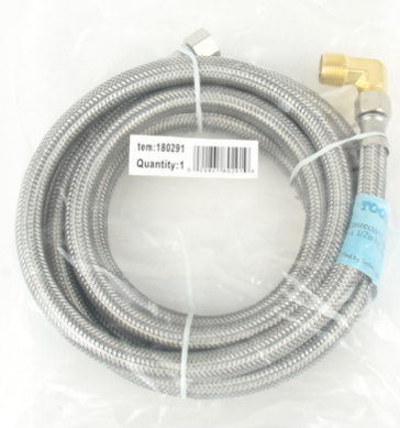 Flex Hose SS 3/8" Comp x 3/8" MIP - 96" Dishwasher