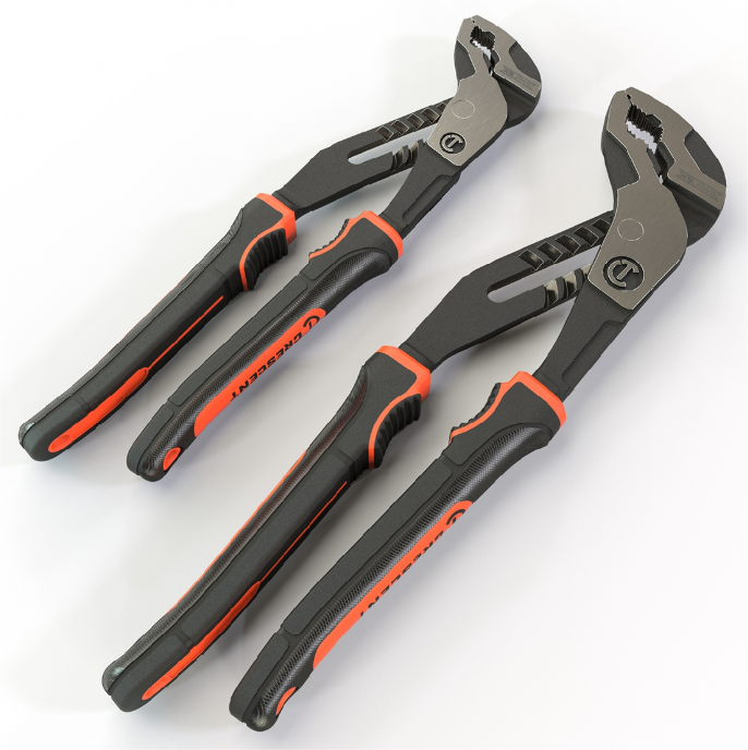 Crescent  2PC Tongue And Groove Pliers Z2 (TM) K9 (TM) V-Jaw Dual Material Set