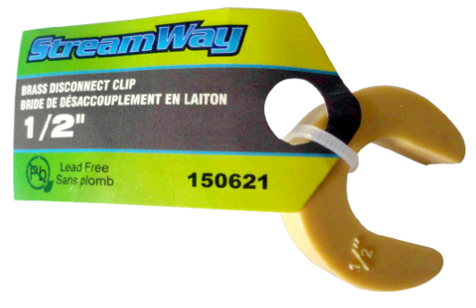 Push-Fit Pex Brass Disconnect Clip 1/2in