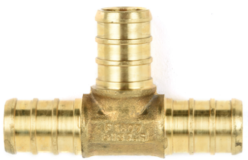 Brass Pex Tee 1/2" x 1/2"