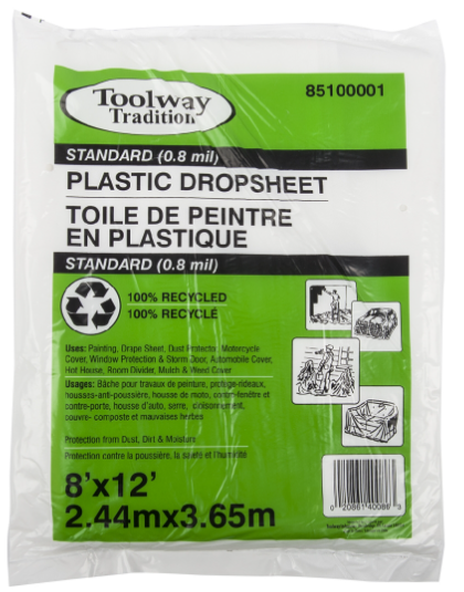Drop Sheet Medium 8 x 12 (.8 Mill)