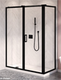 Fleurco Elera 2 sided Shower Black 39w x 32d