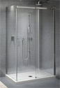 Fleurco Apollo 2 sided 48x36, 6mm Shower Brushed Nickel