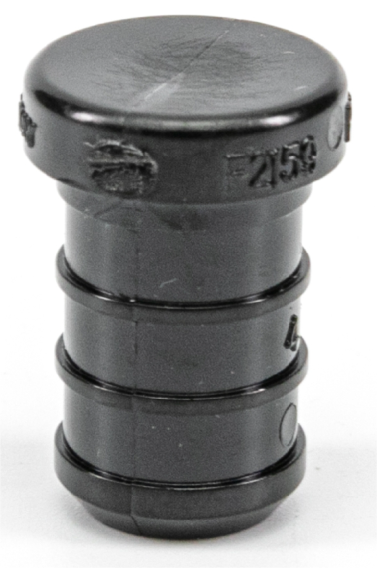 Poly Pex Plug 3/4" Black Barb to Barb 24PK