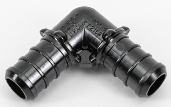 Pex Poly 90 Degree 3/4" Black Barb to Barb 24PK