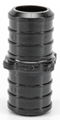 Pex Poly Coupling 3/4" Barb to Barb Black