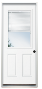 32" Right Hand In-Swing Exterior Utility Door Blinds