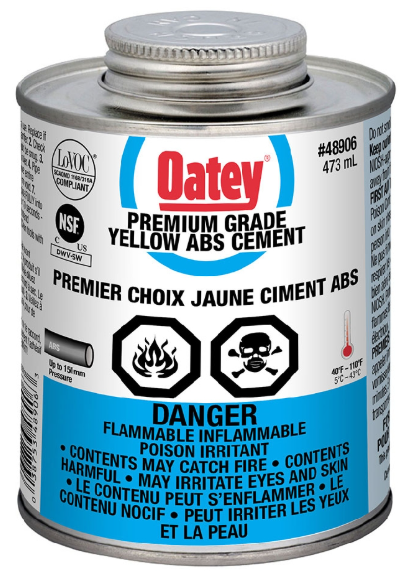 ABS Cement /Glue 473ml - Yellow with Brush 48906