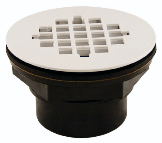 2" White Shower Drain ABS 3133-105