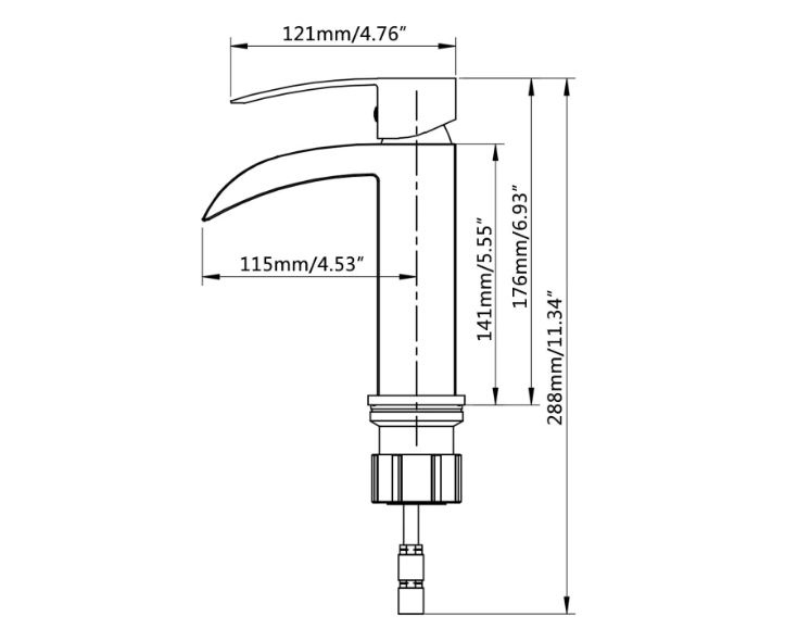 Kodaen Satro Single Hole Vanity Faucet F11133CP