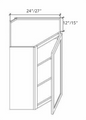 Divine Cabinetry Wall Cabinet H8-WDC2436