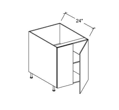 Divine Cabinetry Base Cabinet B24/2-MBLK