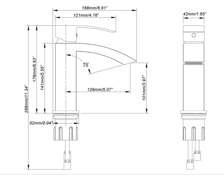 Kodaen Satro Single Hole Vanity Faucet F11103BG
