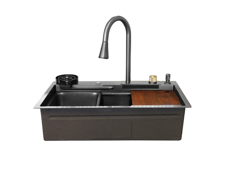 Kodaen Waterfall Kitchen Sink -Gun Grey