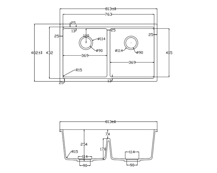Kodaen Undermount Kitchen Sink - UNG1515MW