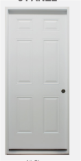 32" Left Hand In-Swing Exterior Utility Door 6 Panel