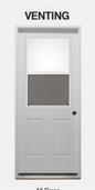 32" Left Hand In-Swing Exterior Utility Door Vented
