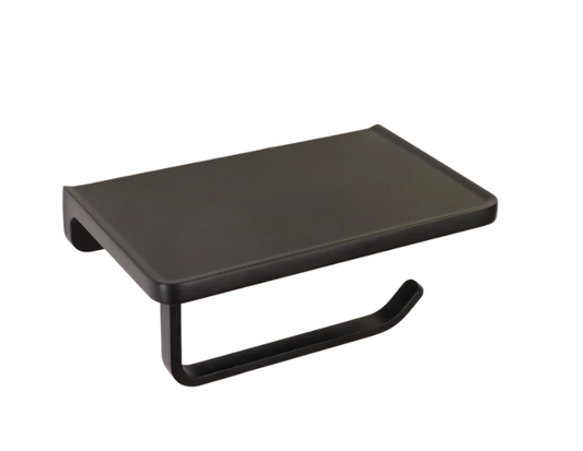 Kodaen Madison Single Toilet Paper Holder with Shelf -TPHSS123MB