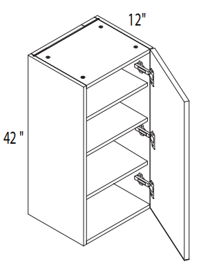 Golden Cabinetry Wall Cabinet Walnut W1842