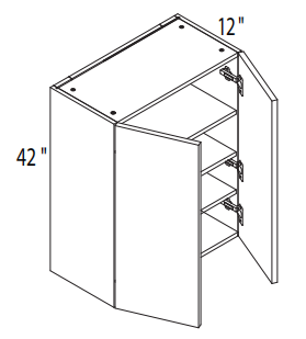 Golden Cabinetry Wall Cabinet Walnut W3642