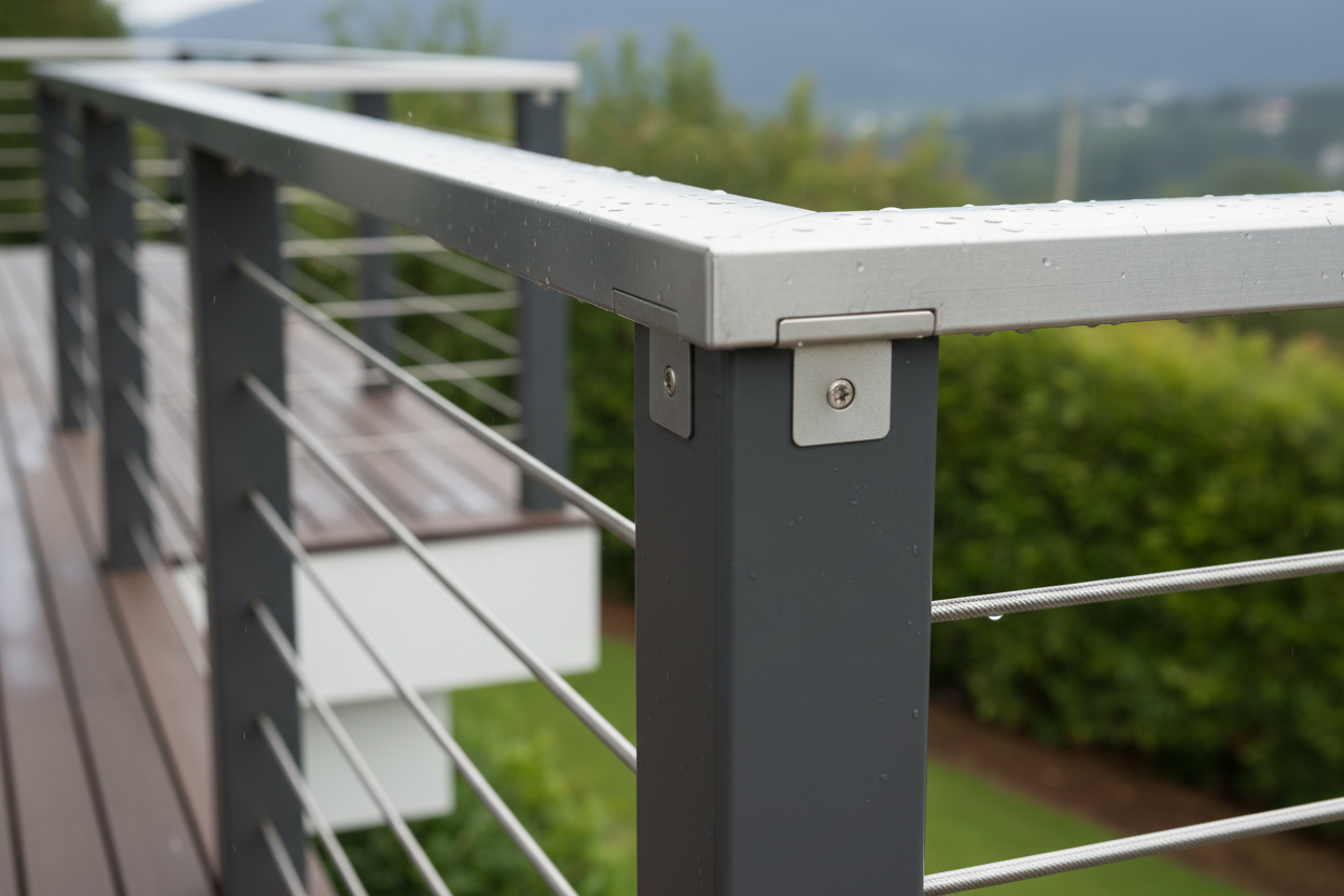 Aluminum Railing close up