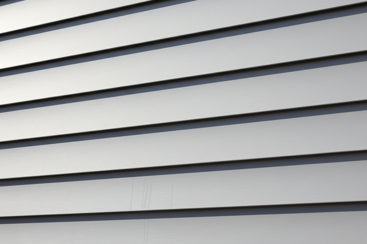 Aluminum siding close up