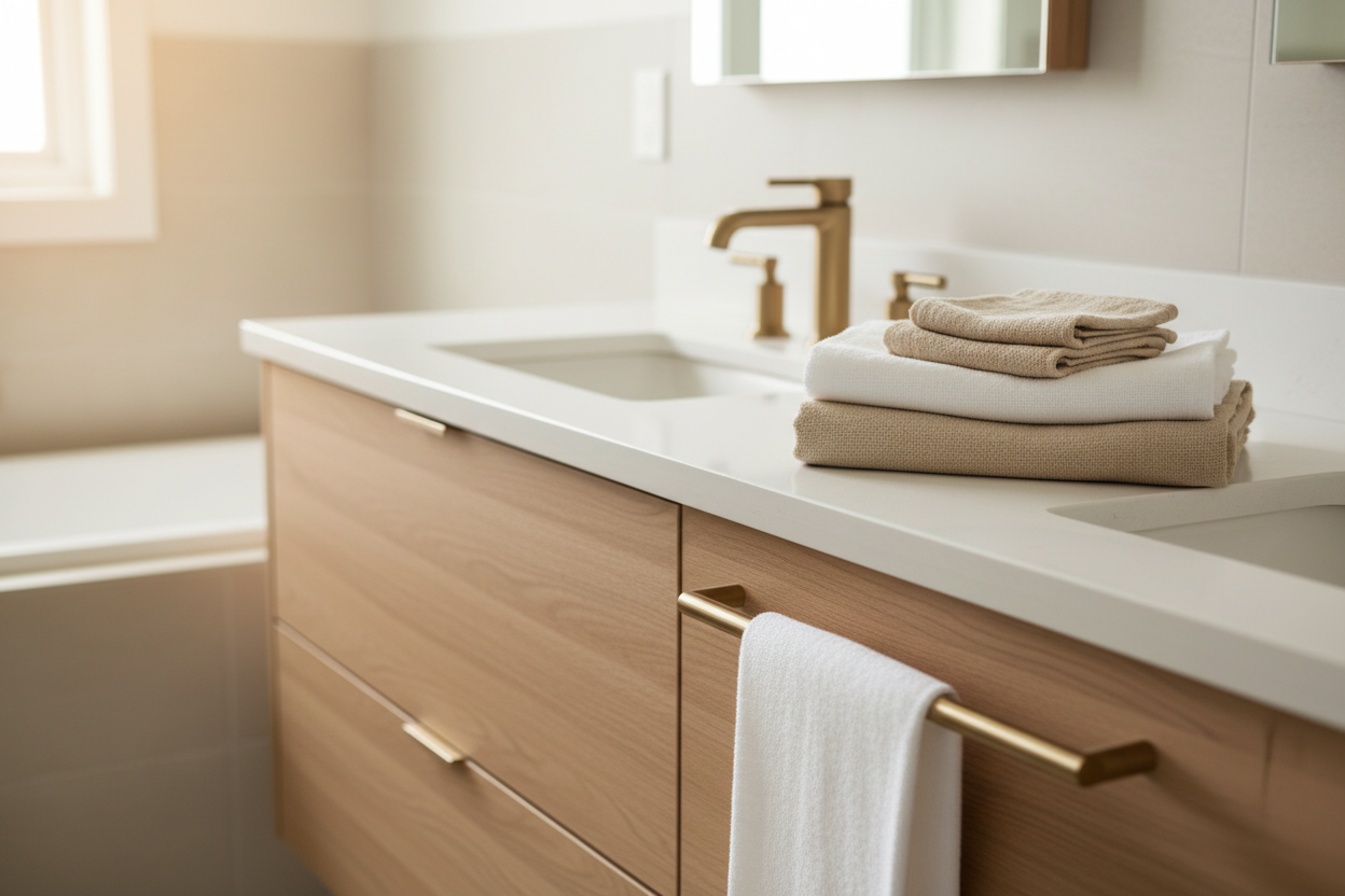 Bathroom - Vanities & Linen Towels close up