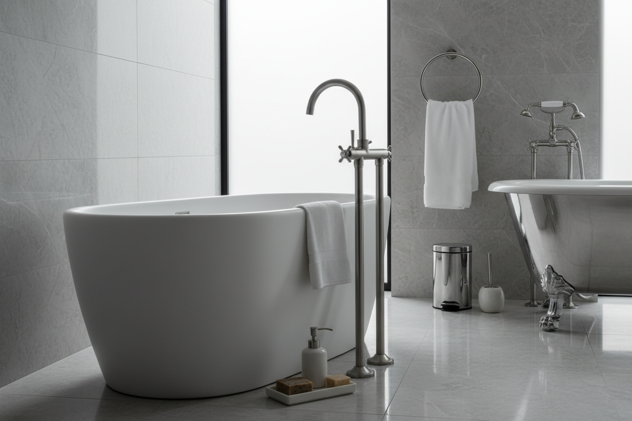 bathtubs & accessories close up