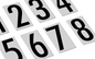 Self Adhesive House Numbers 5" - Blk/Wht
